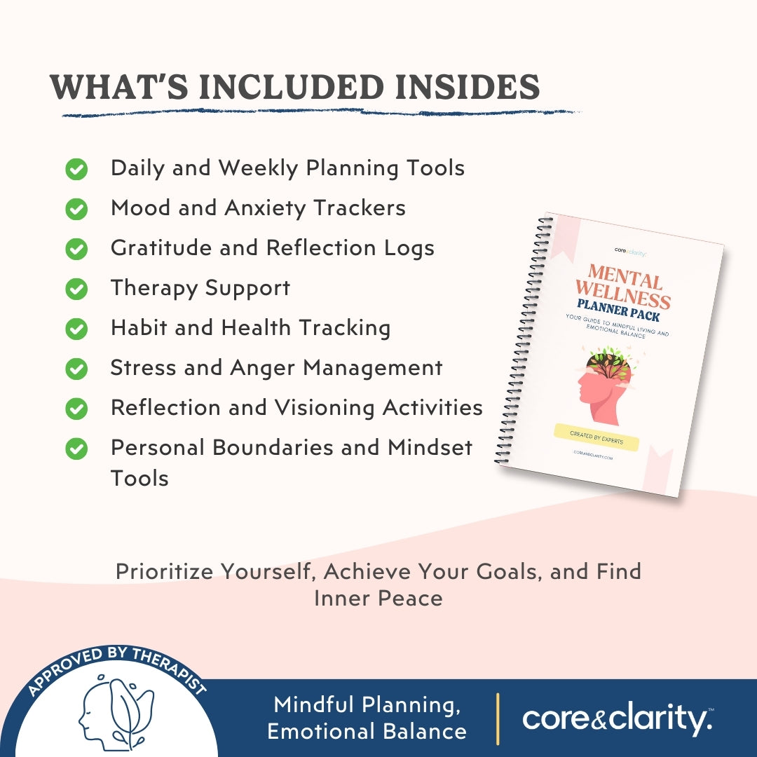 Mental Wellness Planner Pack | Prioritize Self-Care & Peace
