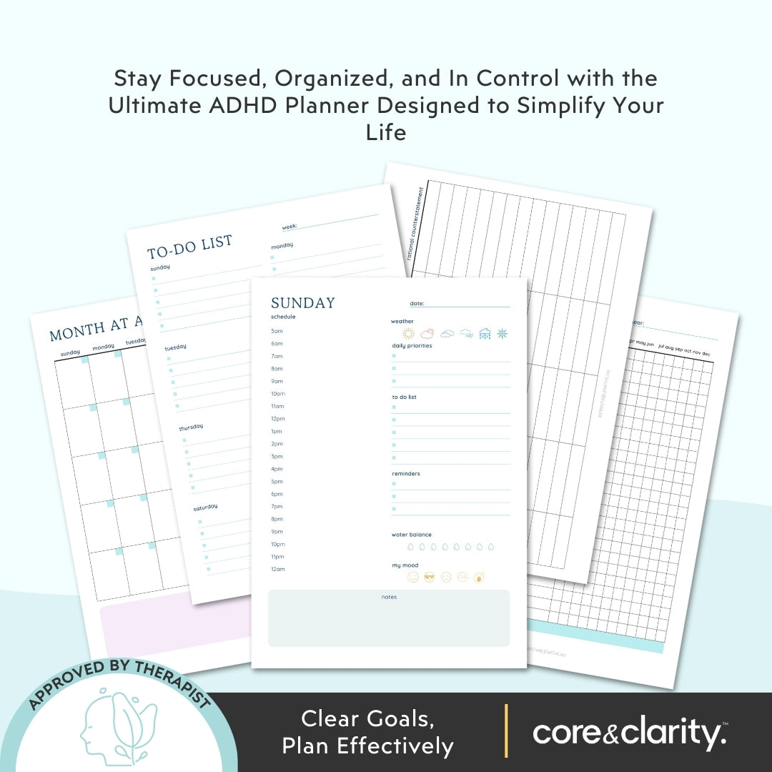 Ultimate ADHD Planner Bundle for Focus & Flow