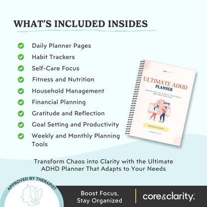 Ultimate ADHD Planner Bundle for Focus & Flow